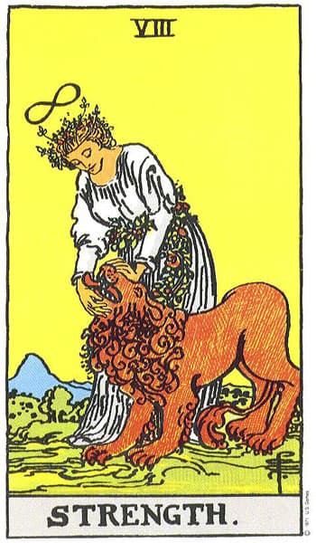 Strength tarot card (Rider-Waite)