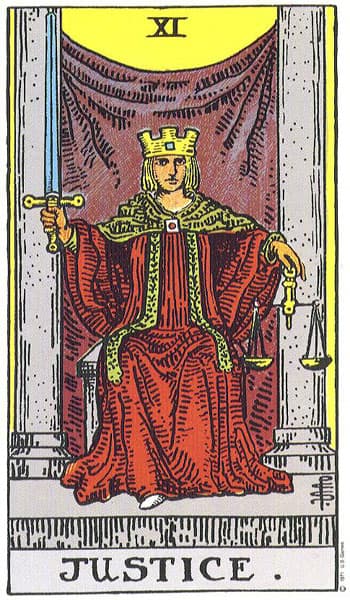 Justice tarot card (Rider-Waite)