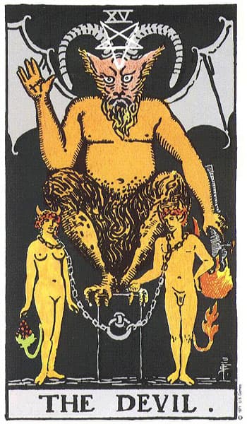 The Devil tarot card (Rider-Waite)