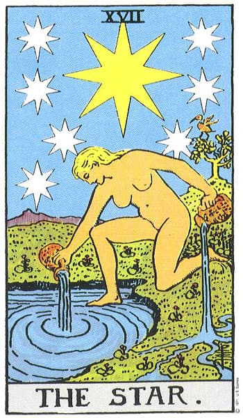 The Star tarot card (Rider-Waite)